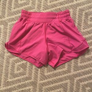Lululemon Hot Pink Hotty Hot shorts